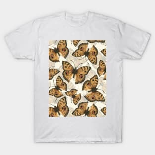 Peacock pansy butterfly pattern T-Shirt